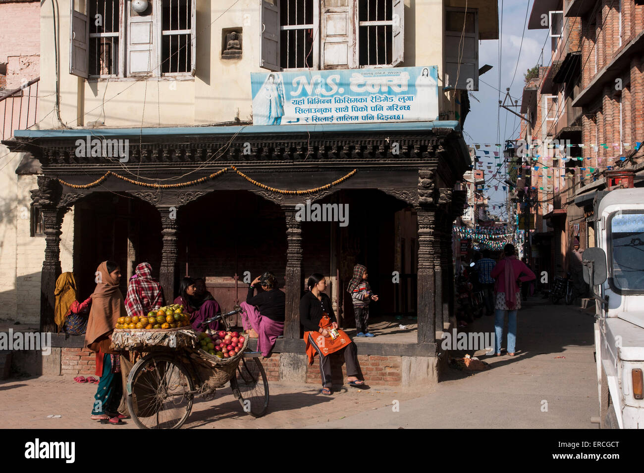 Patan's street scene. Stock Photo