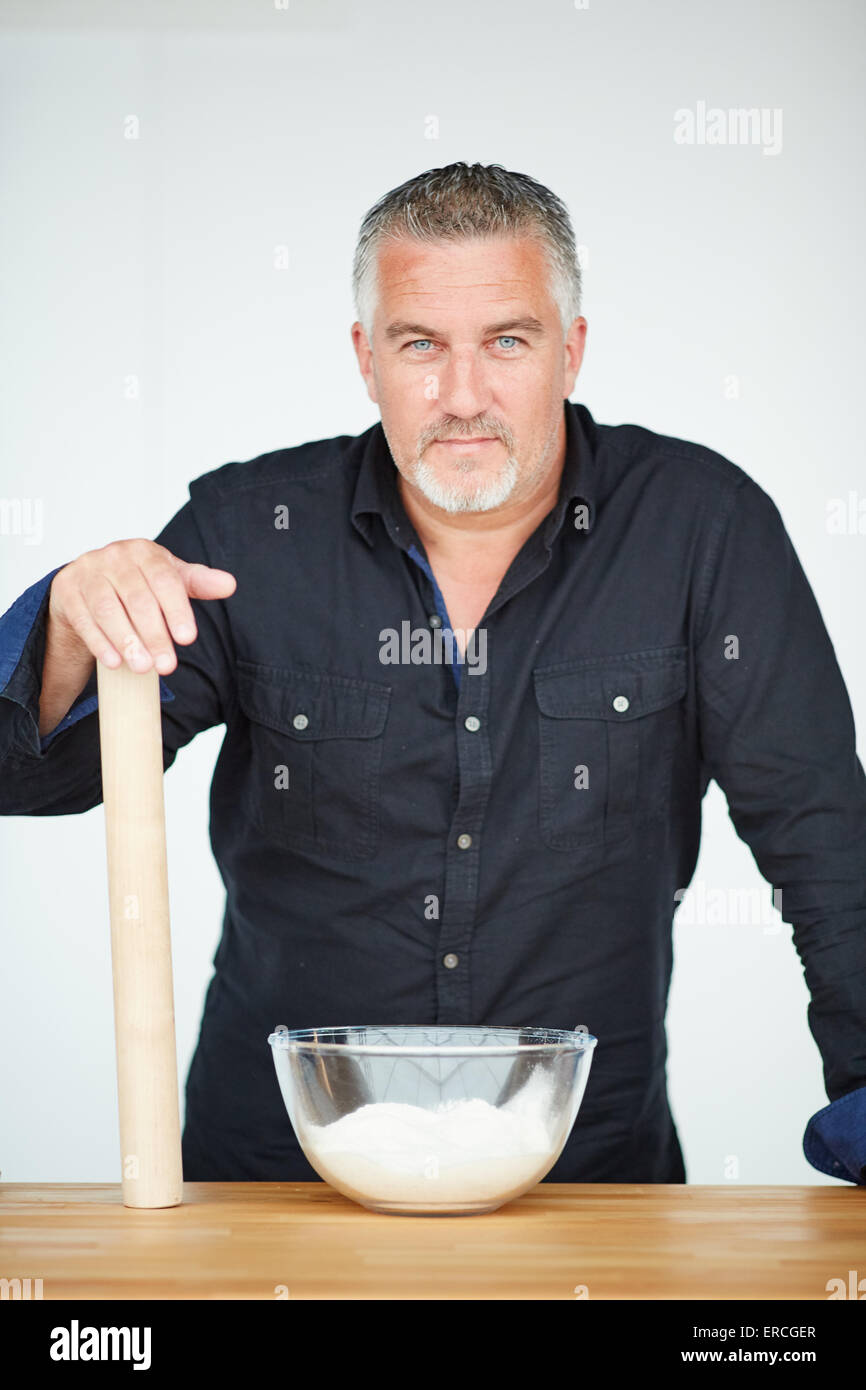 TV baker Paul Hollywood at Salford Quays for the Lowry Outlet Food Festival.   Celebrity famous famed public figure star notorie Stock Photo