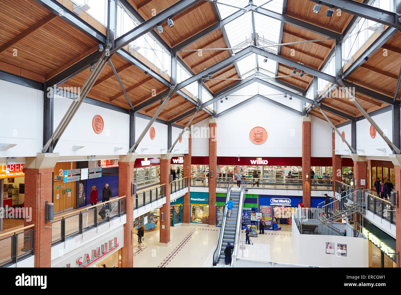 Interior of the AshtonunderLyne in Arcades Shopping Centre. AshtonunderLyne is a market town