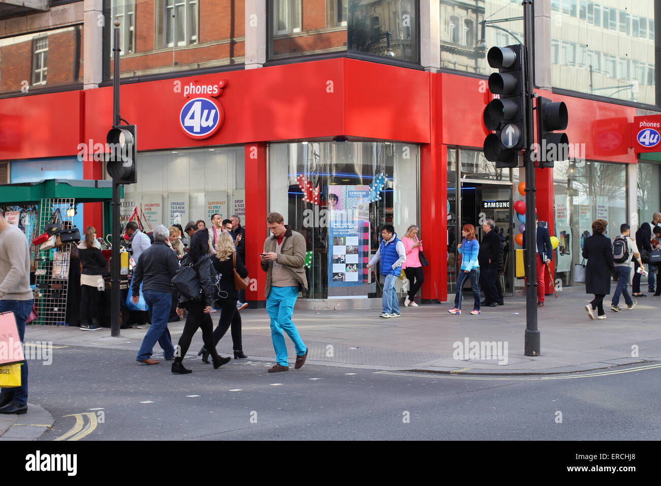 Phones 4u shop on Oxford Street London Stock Photo
