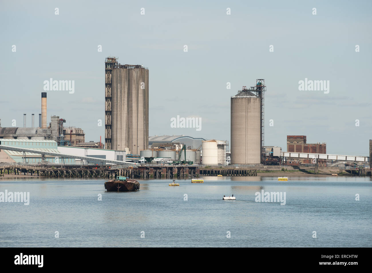 Erith Riverside riverside industry industrial zone of Erith Belvedere Oil works beside ...