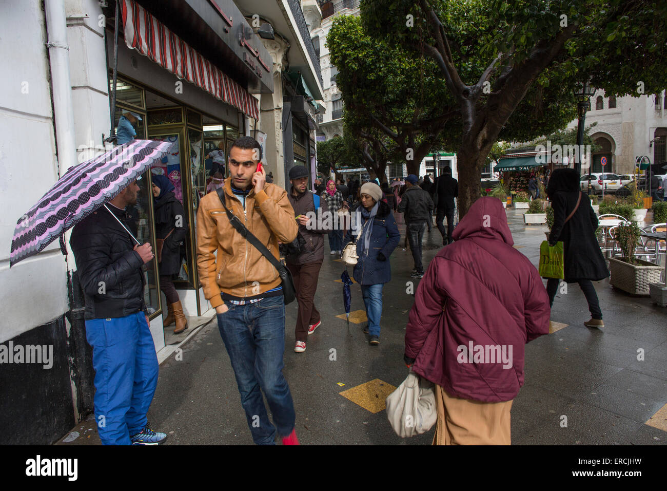 youth in downtown Algiers Stock Photo