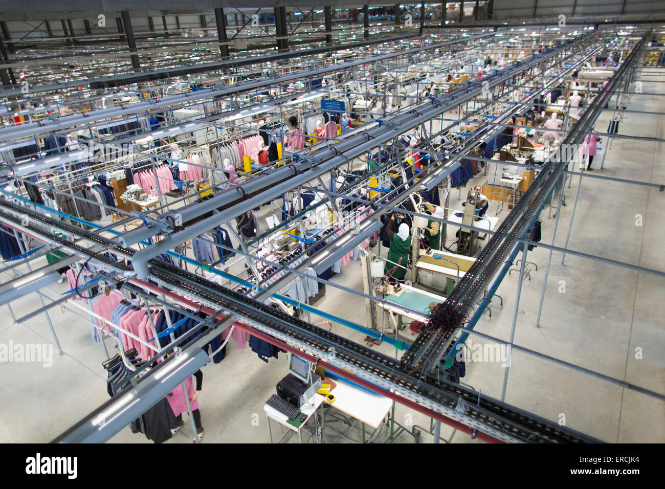 Clothing factory THE MAKERS in Morocco produces clothes for the Dutch retails business Stock Photo