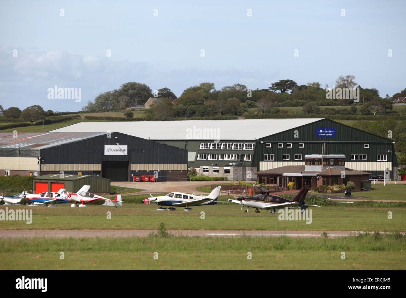 Bembridge Airport on the Isle of Wight Stock Photo