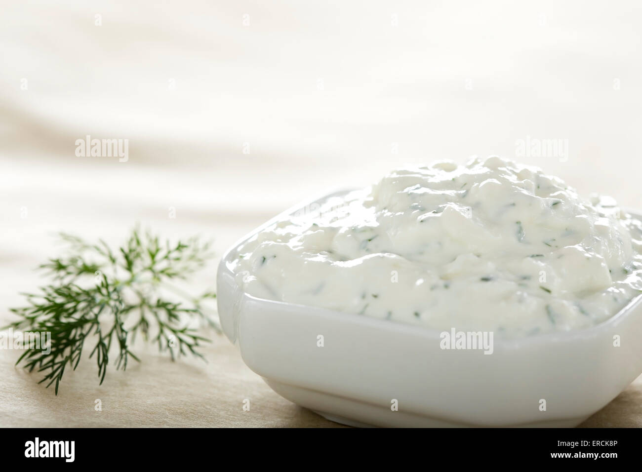 Homemade cottage cheese cream with spices and chopped dill Stock Photo Alamy