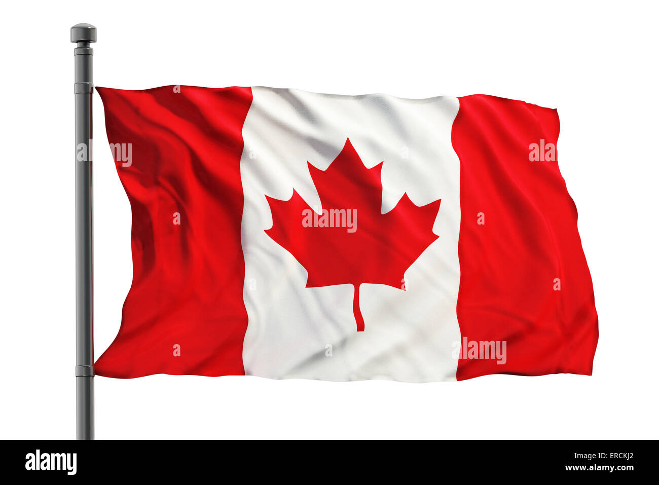 Flag of Canada isolated on white background Stock Photo