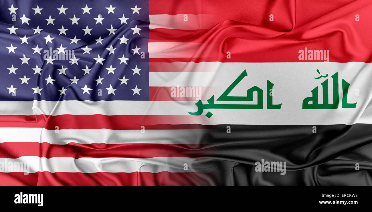 USA and Iraq Stock Photo