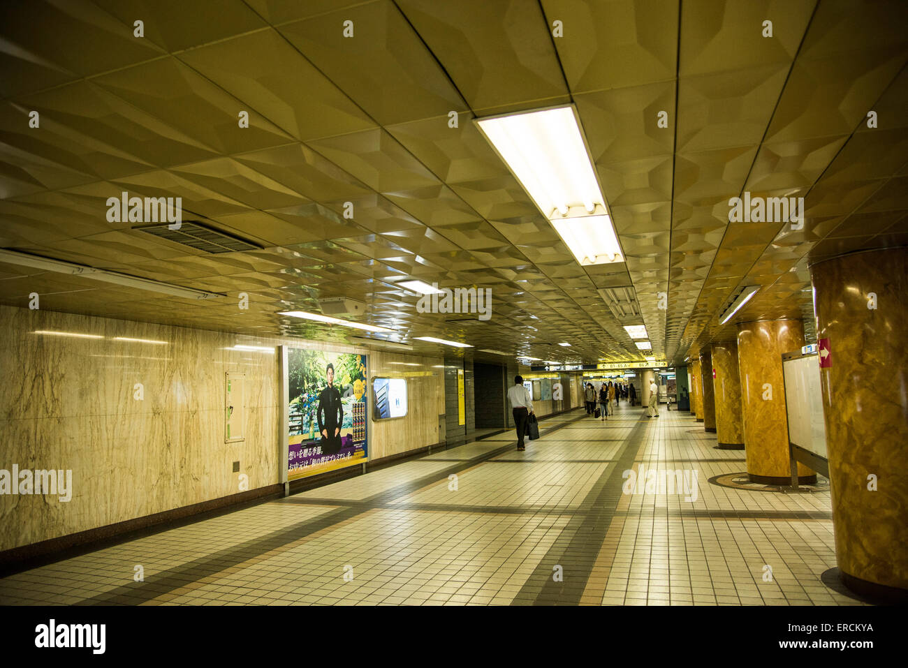 Interior of Tokyo Metro Ginza station Stock Photo