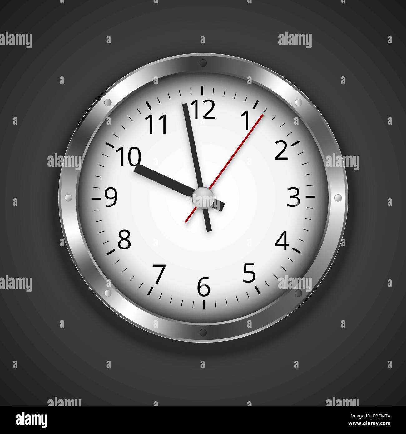 Clock on dark Stock Vector