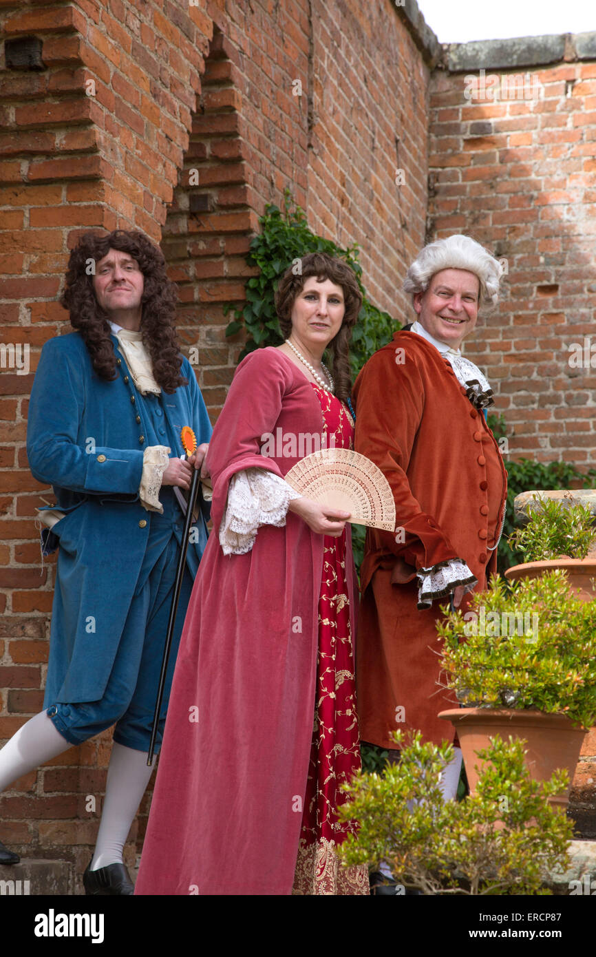 Historical reenactment of Georgian Costumes at Hanbury Hall, Worcestershire, England, UK Stock Photo