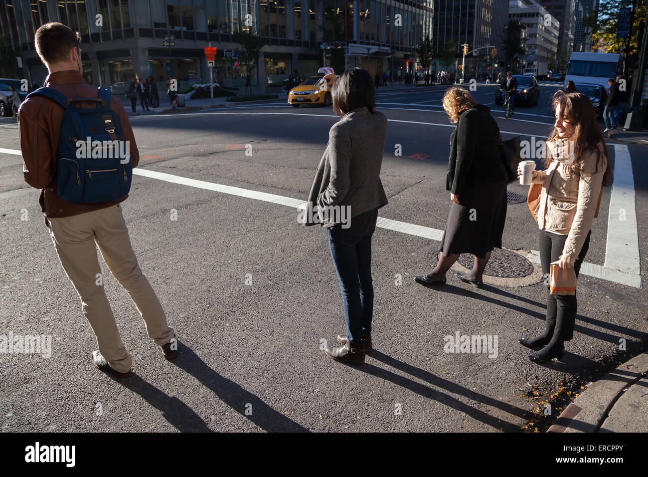 A street scene in Manhattan, New York, United States Stock Photo - Alamy