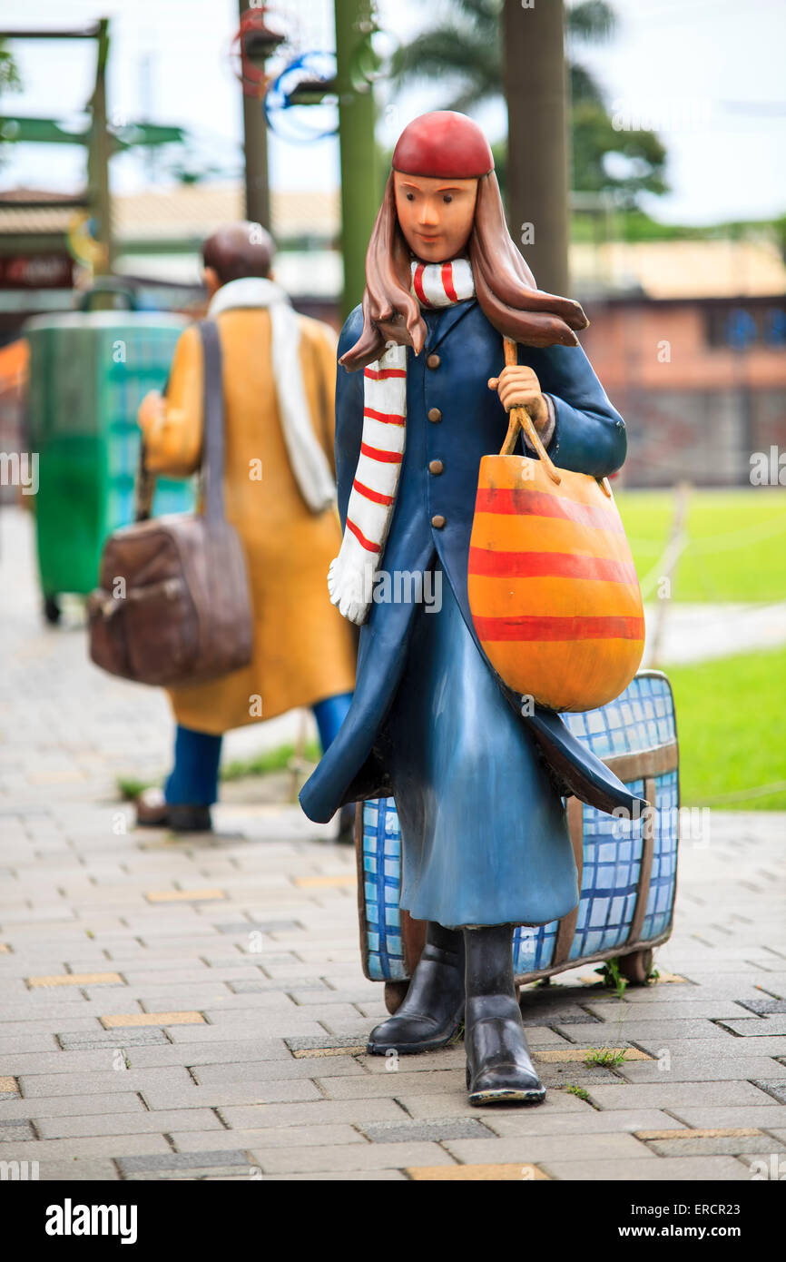 Ilan County, Taiwan - June 01, 2015: Jimmy Laio Square is a famous place with Jimmy's painting style it close to ilan tarin stat Stock Photo