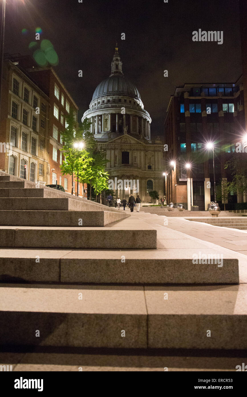 St Paul's Cathedral at night Stock Photo