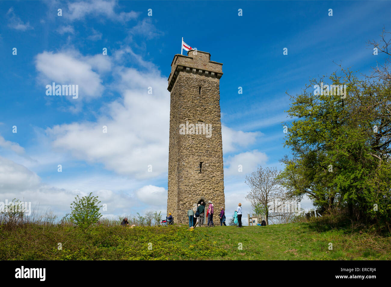 Flounders Folly atop Callow Hill in South Shropshire, England. Stock Photo