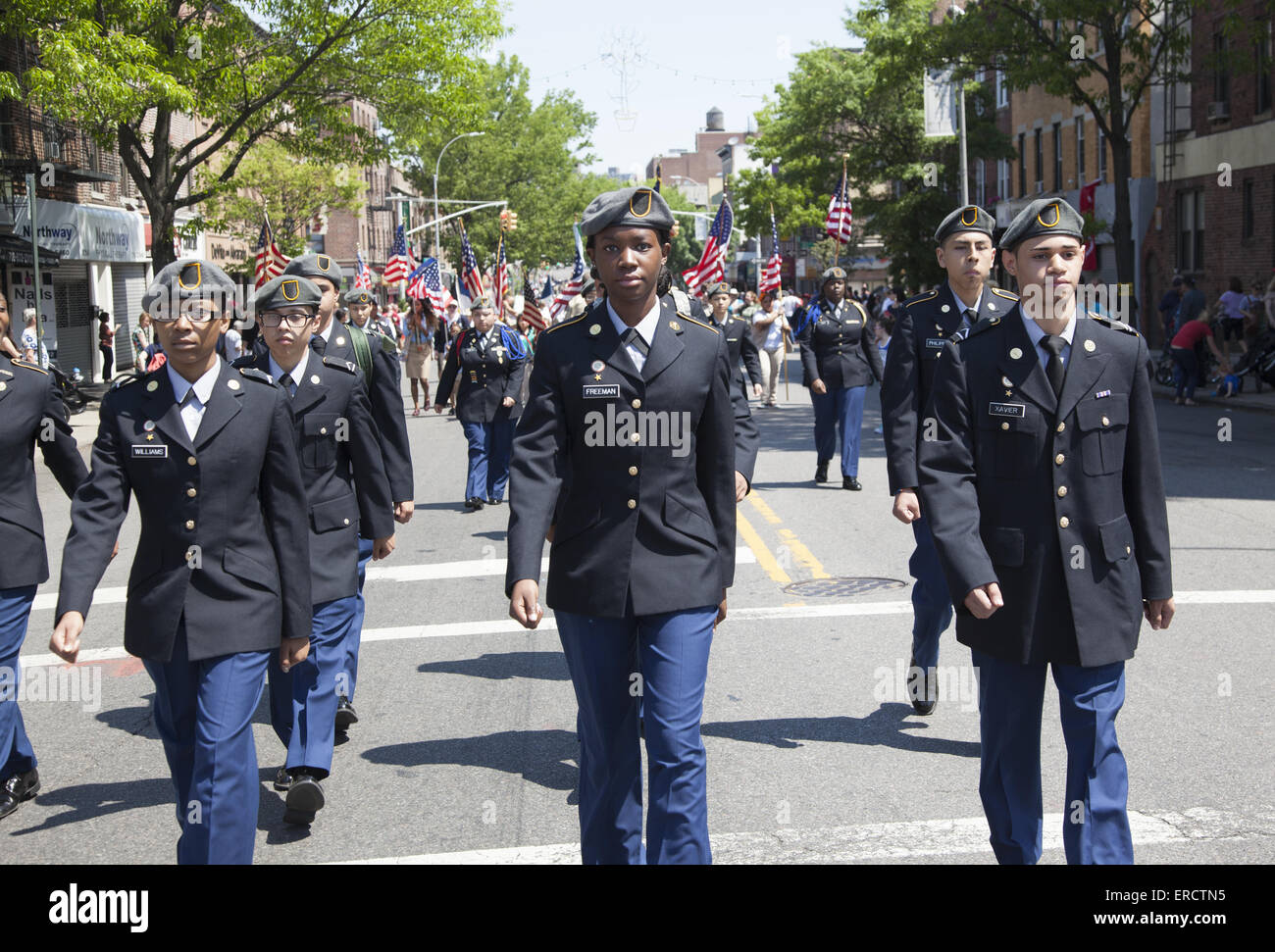 High School JROTC march in the Memorial Day Parade in Bay Ridge