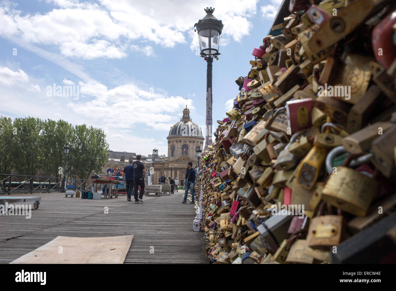 Paris, France. 01st June, 2015. Thousands of padlocks were removed from