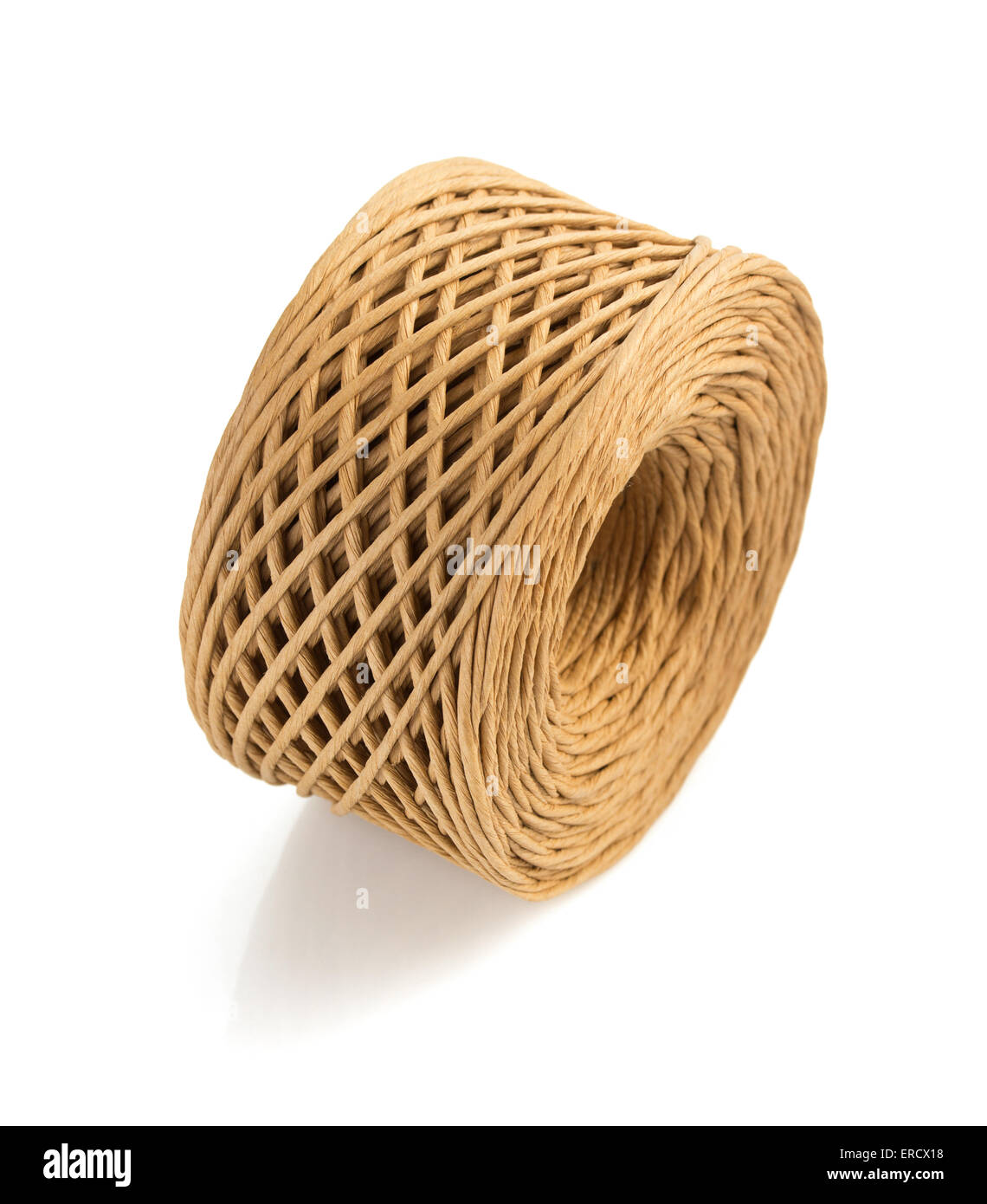 roll of twine cord isolated on white background Stock Photo