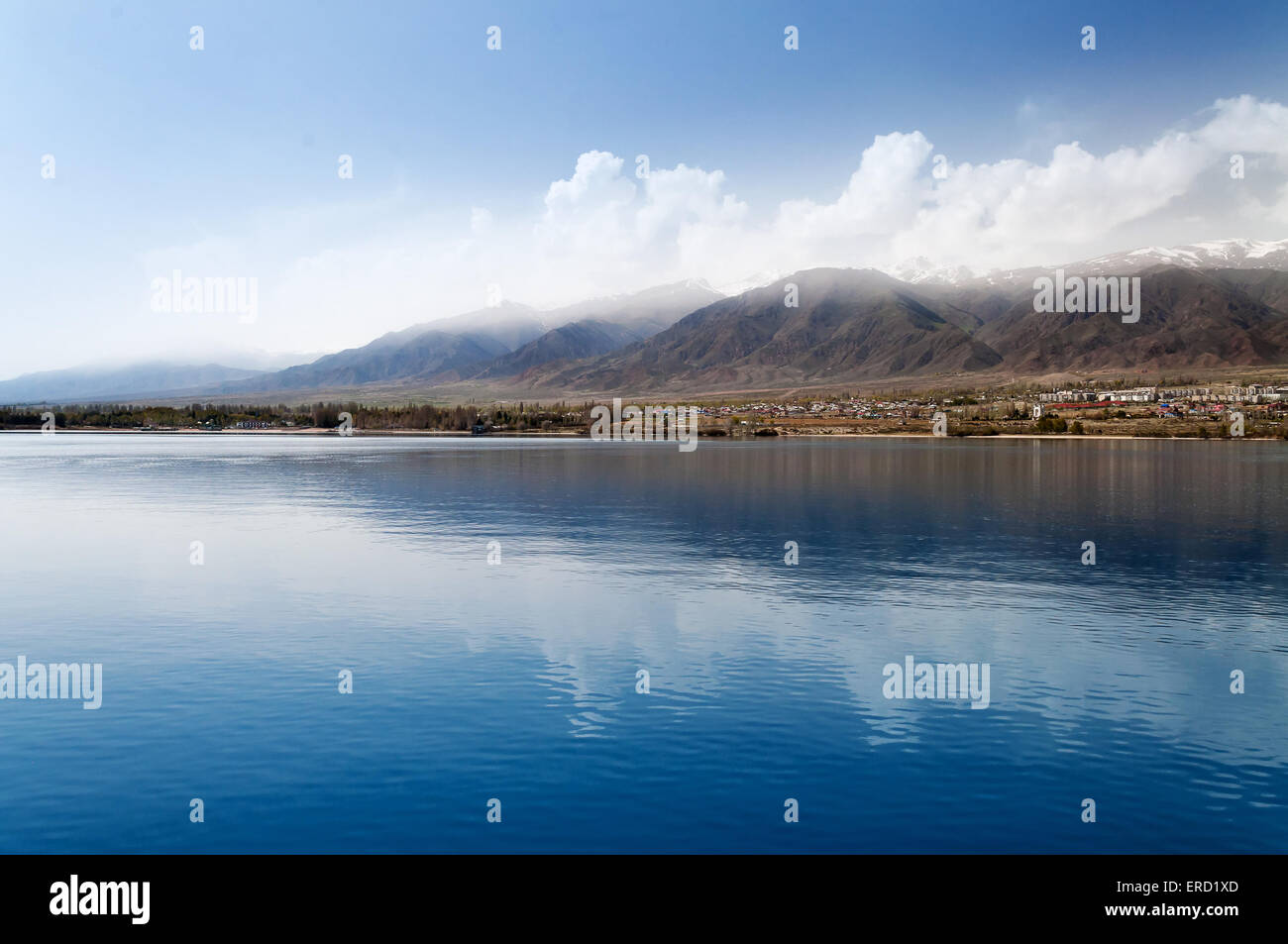 View of Issyk-kul lake in Cholpon-ata. Kyrgyzstan Stock Photo