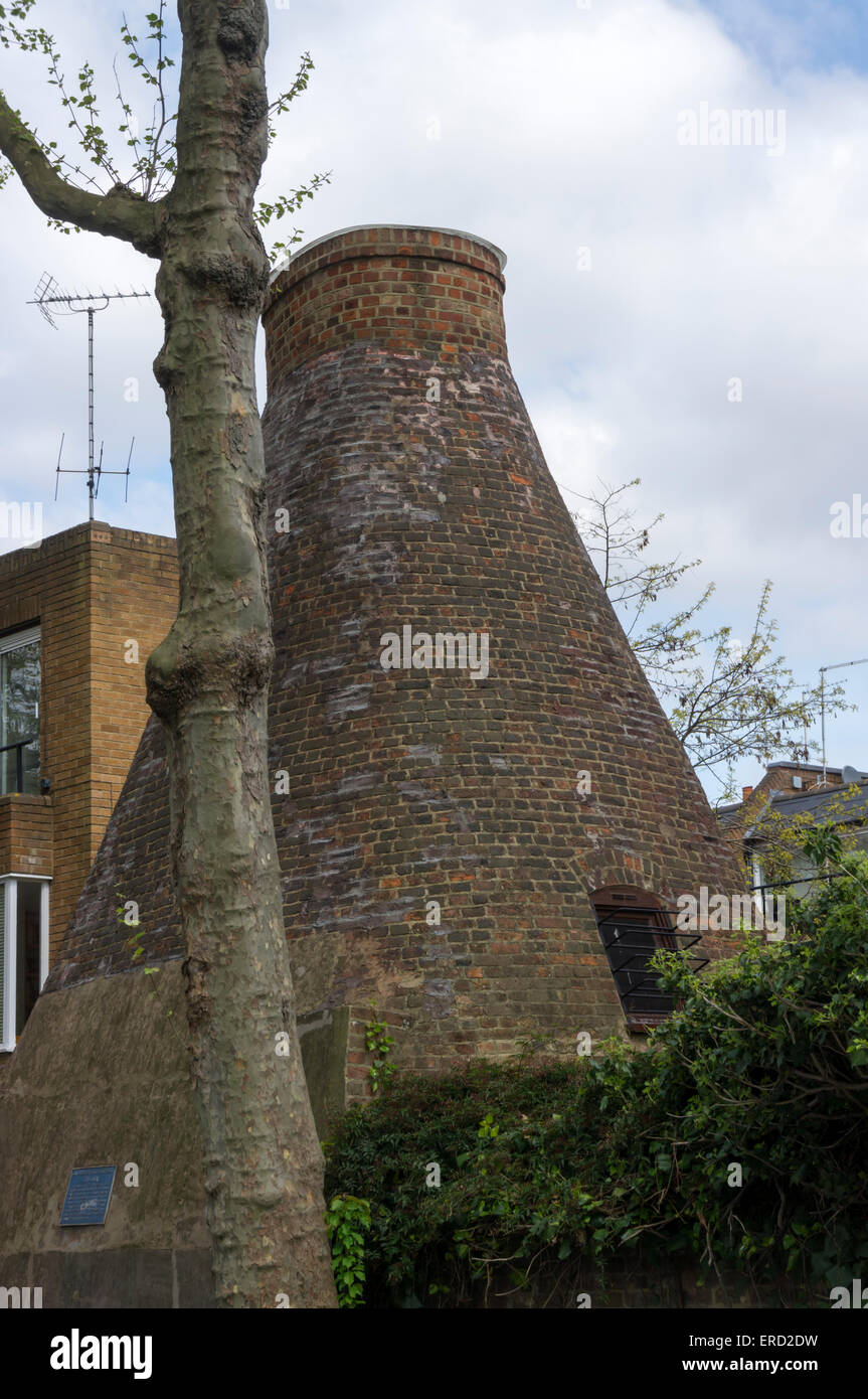 The remains of a nineteenth century bottle kiln in Notting Hill, London. DETAILS IN DESCRIPTION. Stock Photo