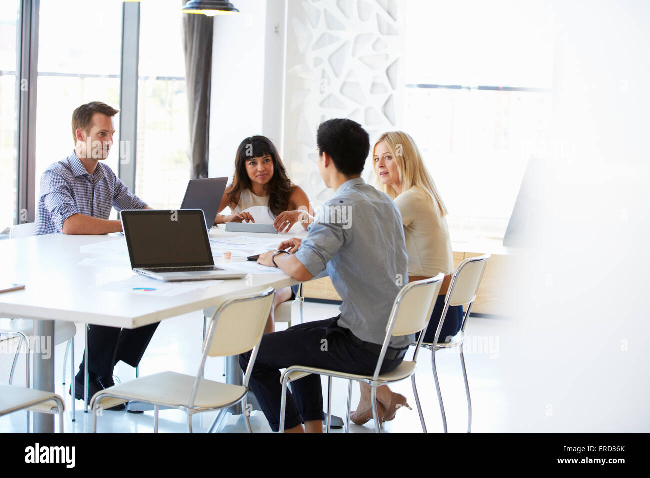 Colleagues at an office meeting Stock Photo