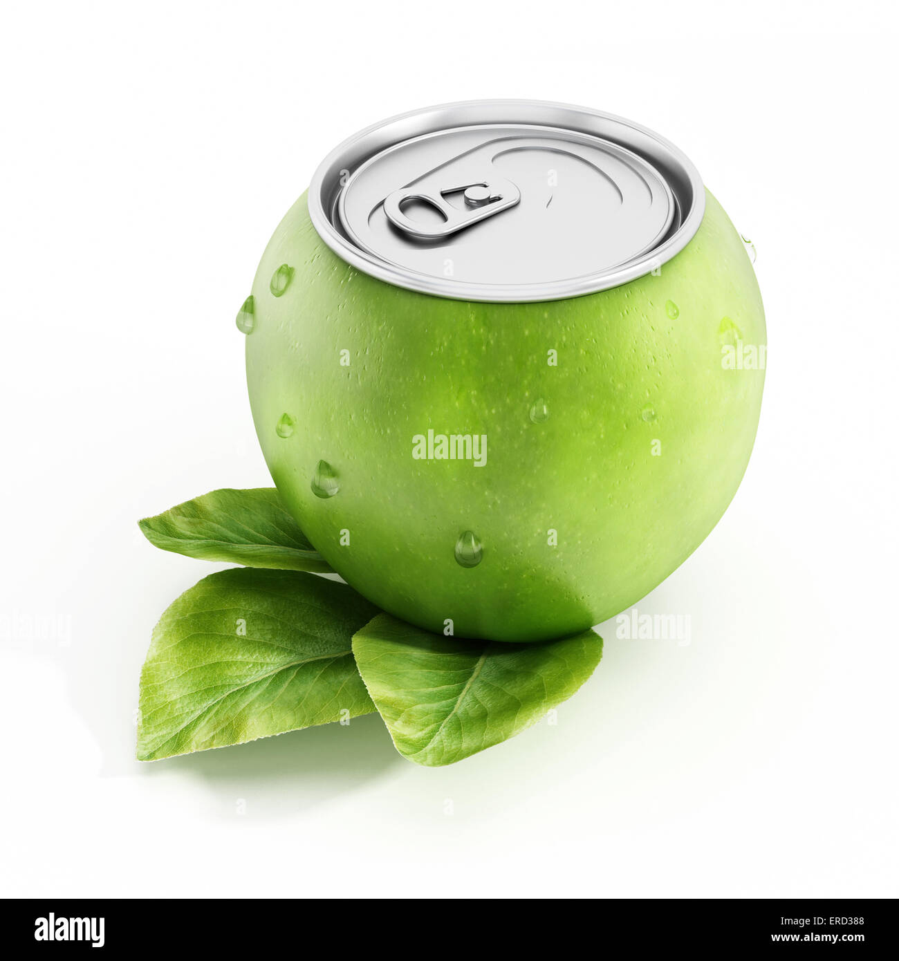 Fresh green apple juice Stock Photo