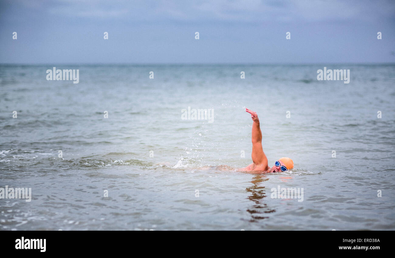Simon Cooke 47 From Brighton Returns From His Daily Training Stock Photo Alamy