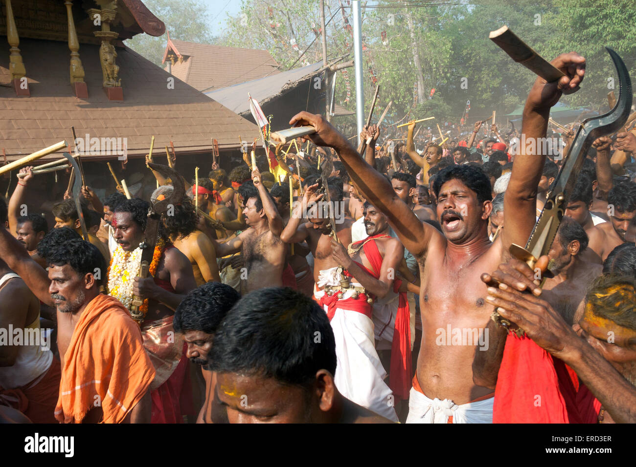 Kodungalloor Bharani Kavu Theendal Festival Stock Photo