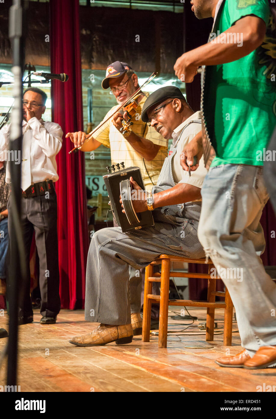 Eunice, Louisiana - "Rendez-vous des Cajuns," a live radio show featuring  Cajun and Zydeco music at the Liberty Theater Stock Photo - Alamy
