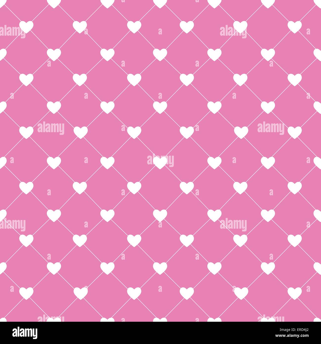 Valentines Day Seamless Hearts Pattern Vector Illustration Stock Vector ...
