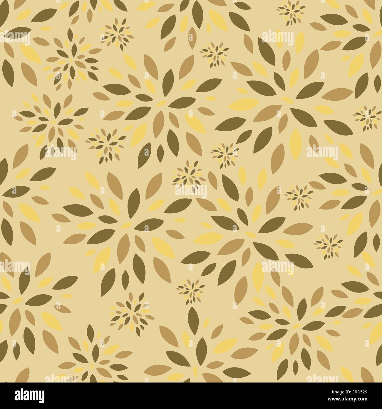 Flower Leaves Seamless Pattern Background Vector Illustration Stock ...