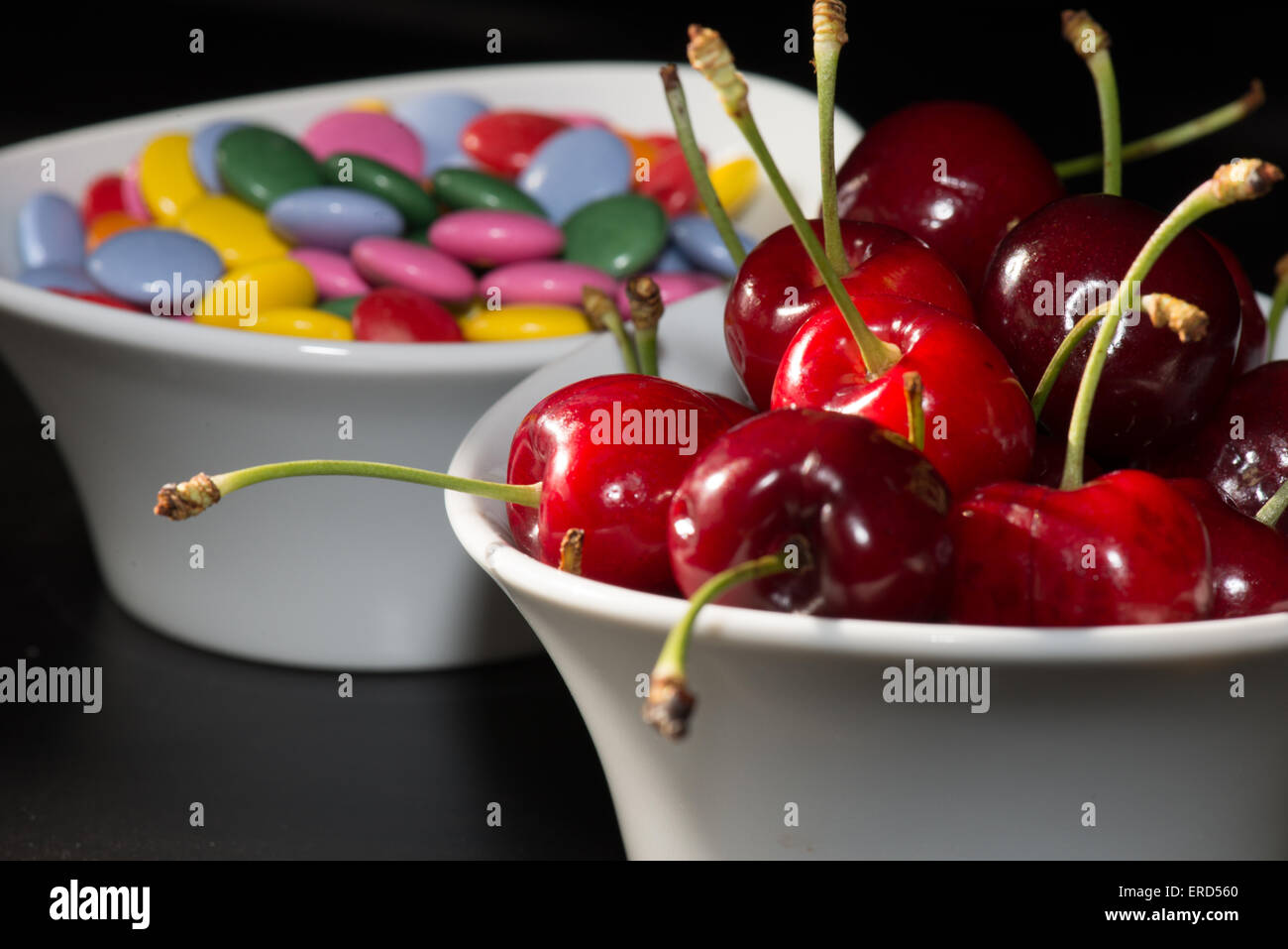 fruit vs candy, health Stock Photo Alamy