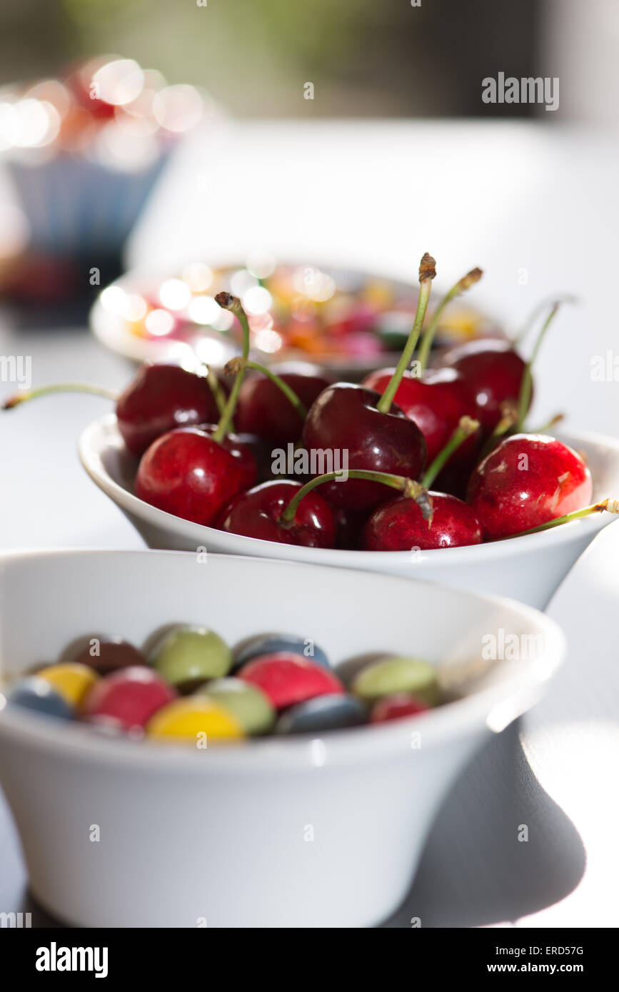 fruit vs candy, health Stock Photo Alamy