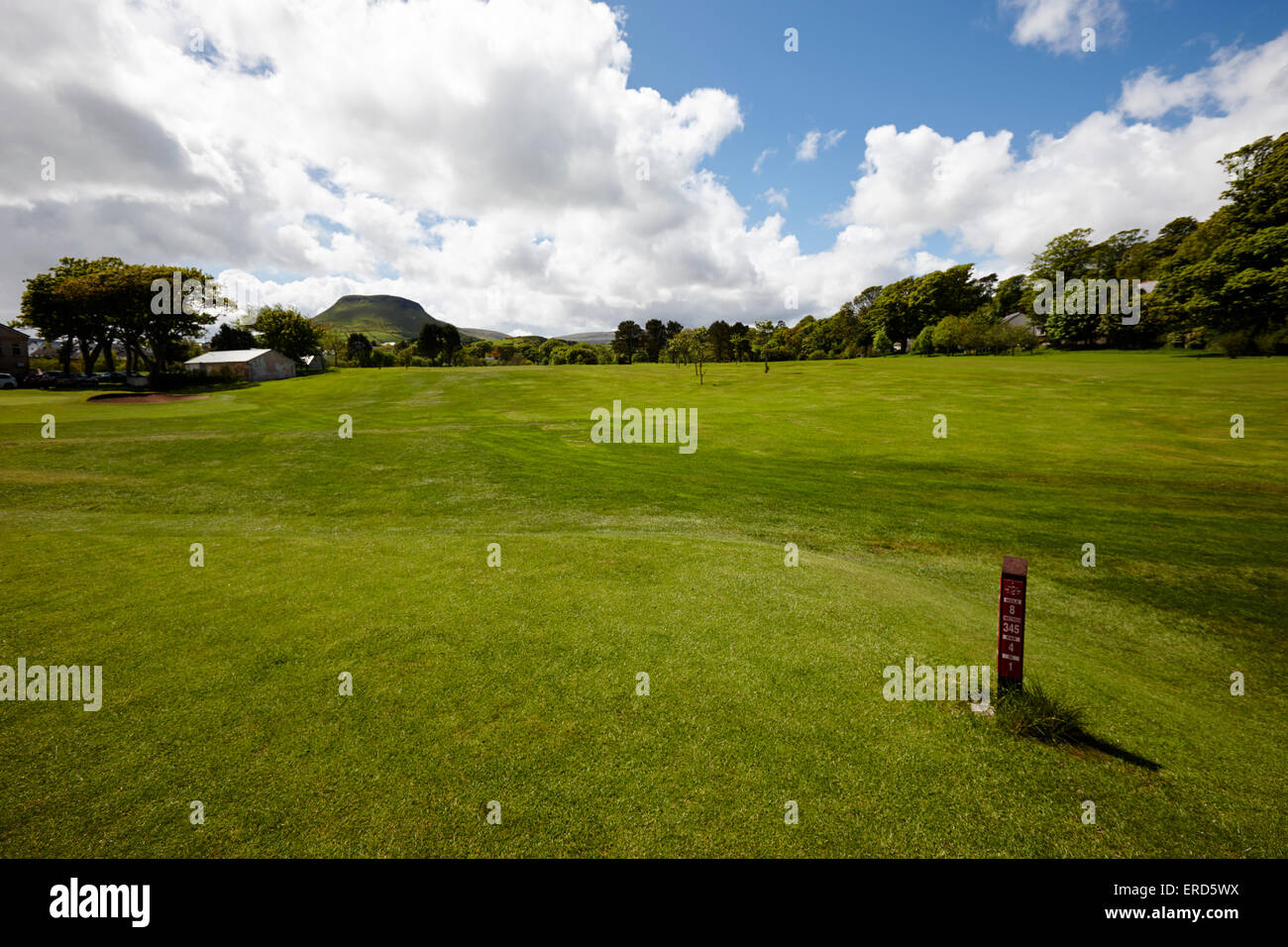 tee and fairway Cushendall golf course County Antrim Northern Ireland UK Stock Photo