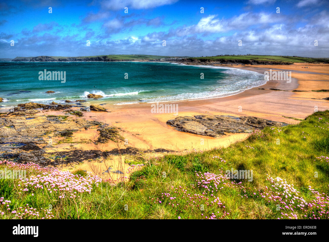 Harlyn Bay North Cornwall England UK near Padstow and Newquay in ...