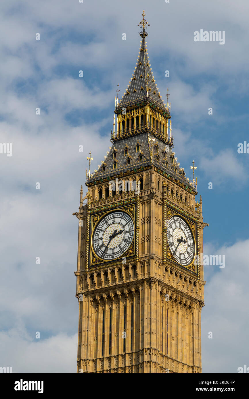 UK, England, London.  Big Ben Clock Tower, Elizabeth Tower. Stock Photo