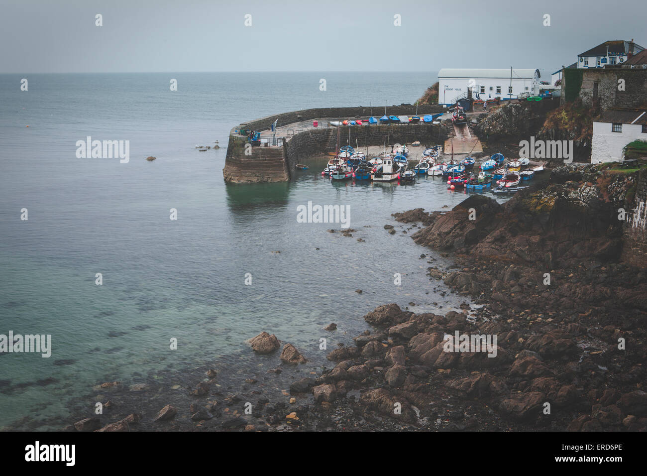 Coverack is a small, old town near by the Lizrd Penisula. Stock Photo