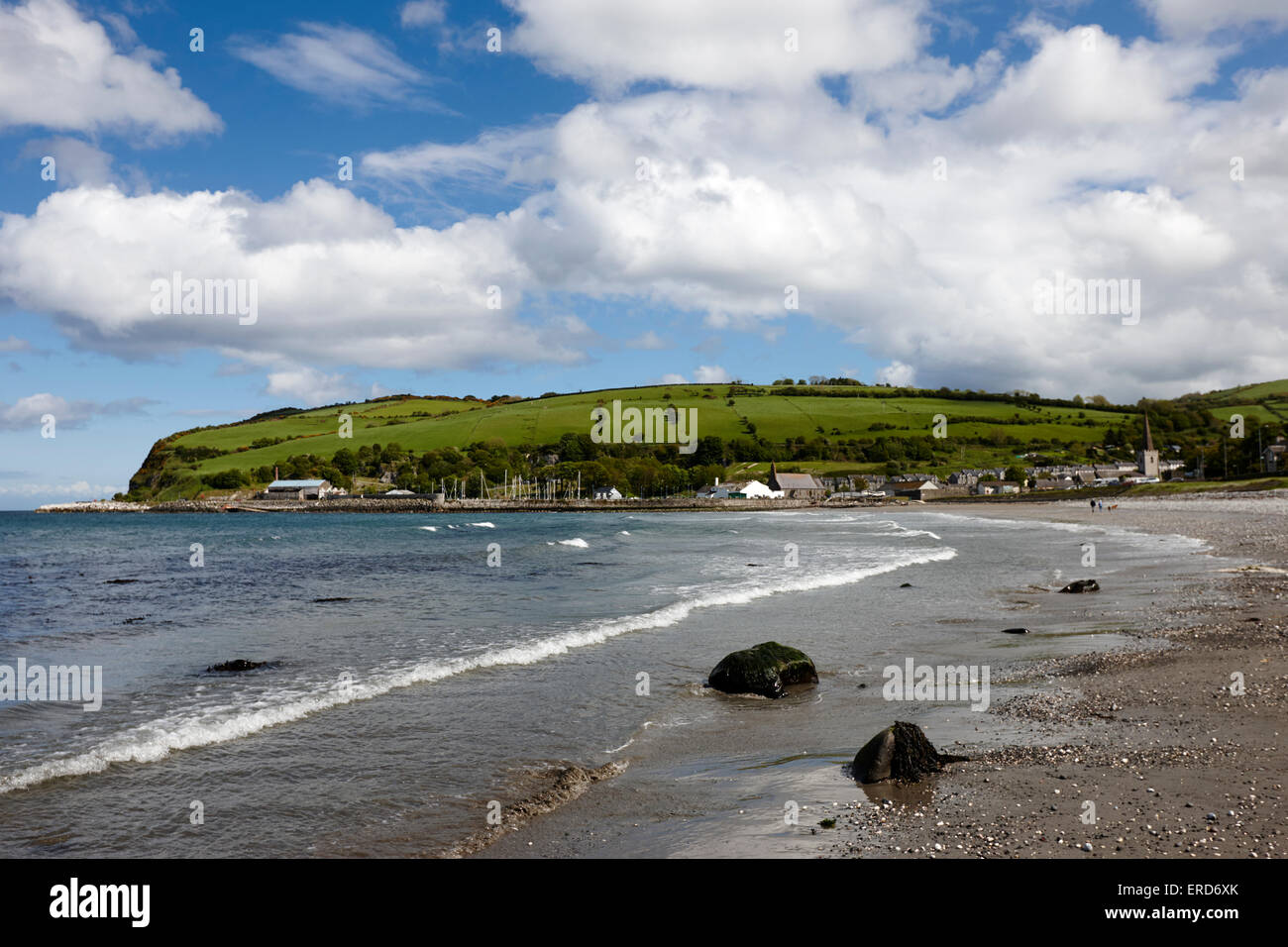 Glenarm beach County Antrim Northern Ireland UK Stock Photo