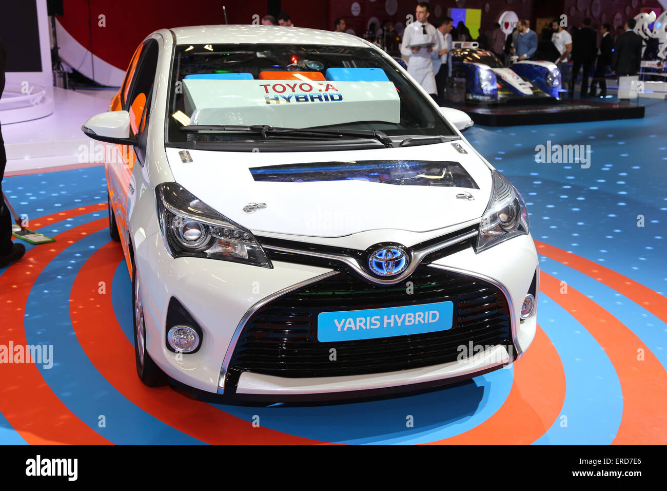 ISTANBUL, TURKEY - 21, 2015: Toyota Yaris Hybrid in Autoshow 2015 Stock Photo Alamy