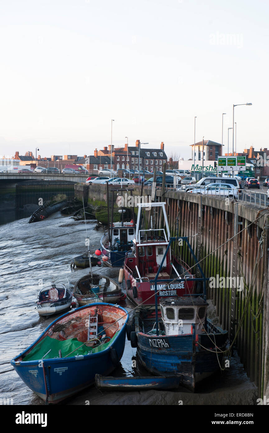 Low Tide at the port of Boston, England Stock Photo Alamy