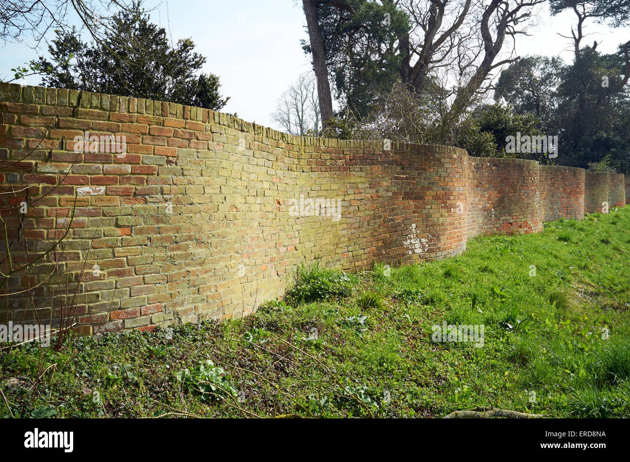 Crinkle crankle wall Easton Suffolk UK Stock Photo