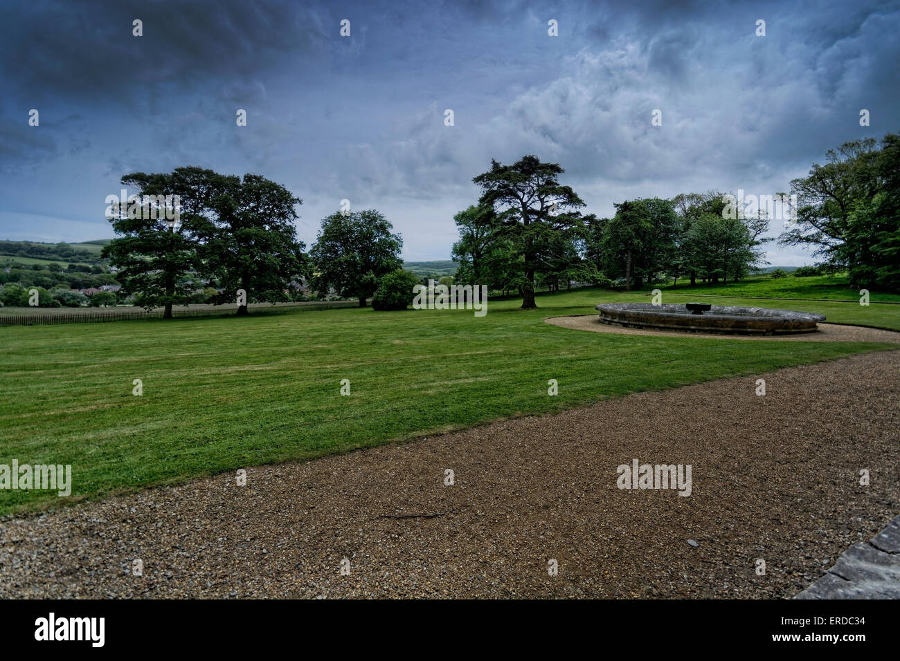 Appuldurcombe House is now a deserted shell, the mansion long abandoned but now cared for by English Heritage. Stock Photo