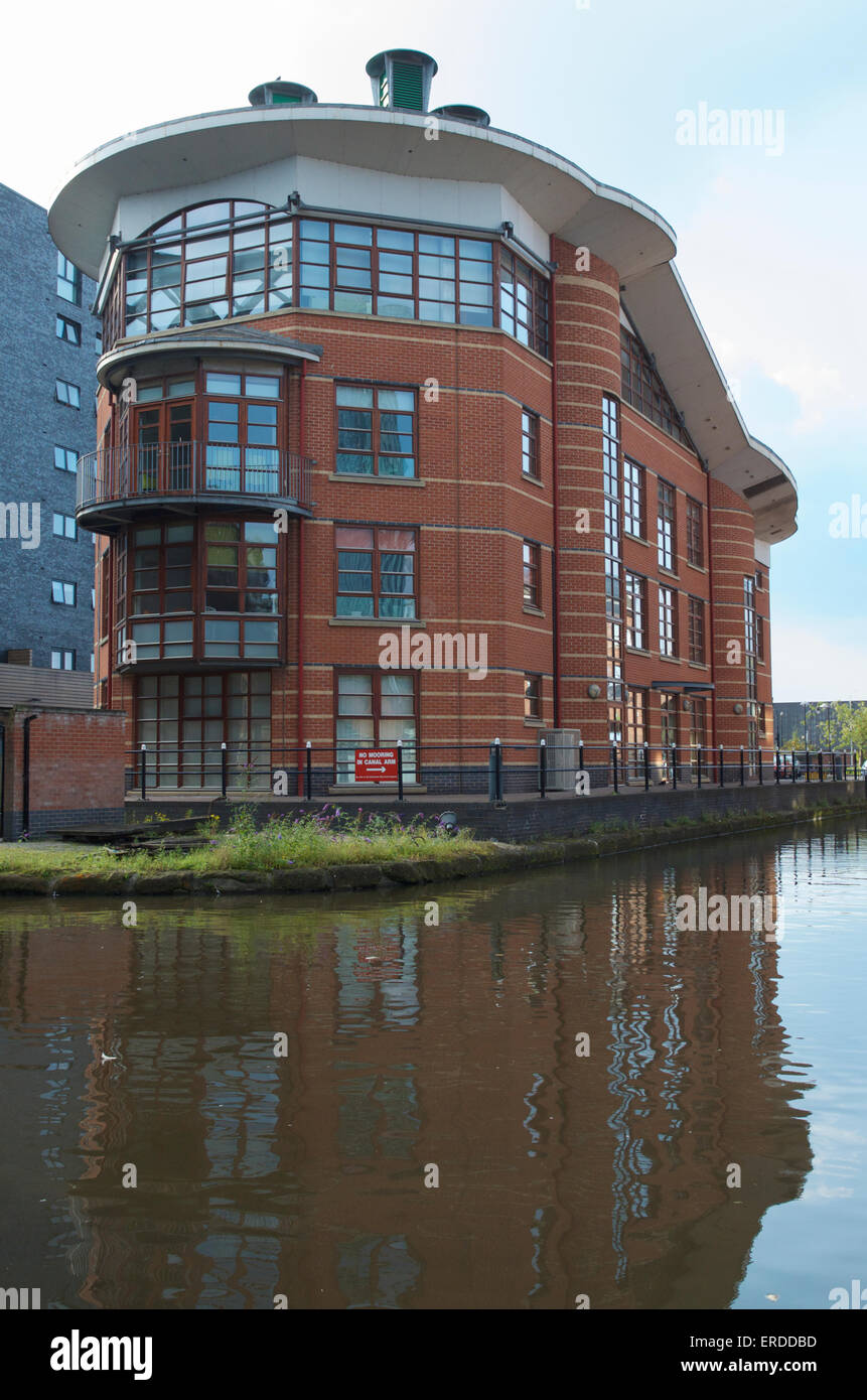 Modern red brick building, Bridgewater Canal, Castlefield, Manchester