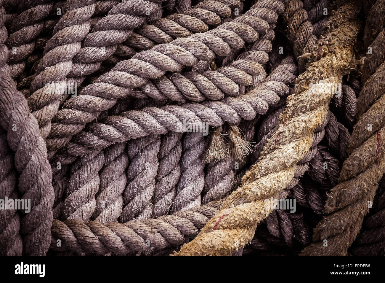 Close-Up of the textures of dual coloured rope Stock Photo - Alamy