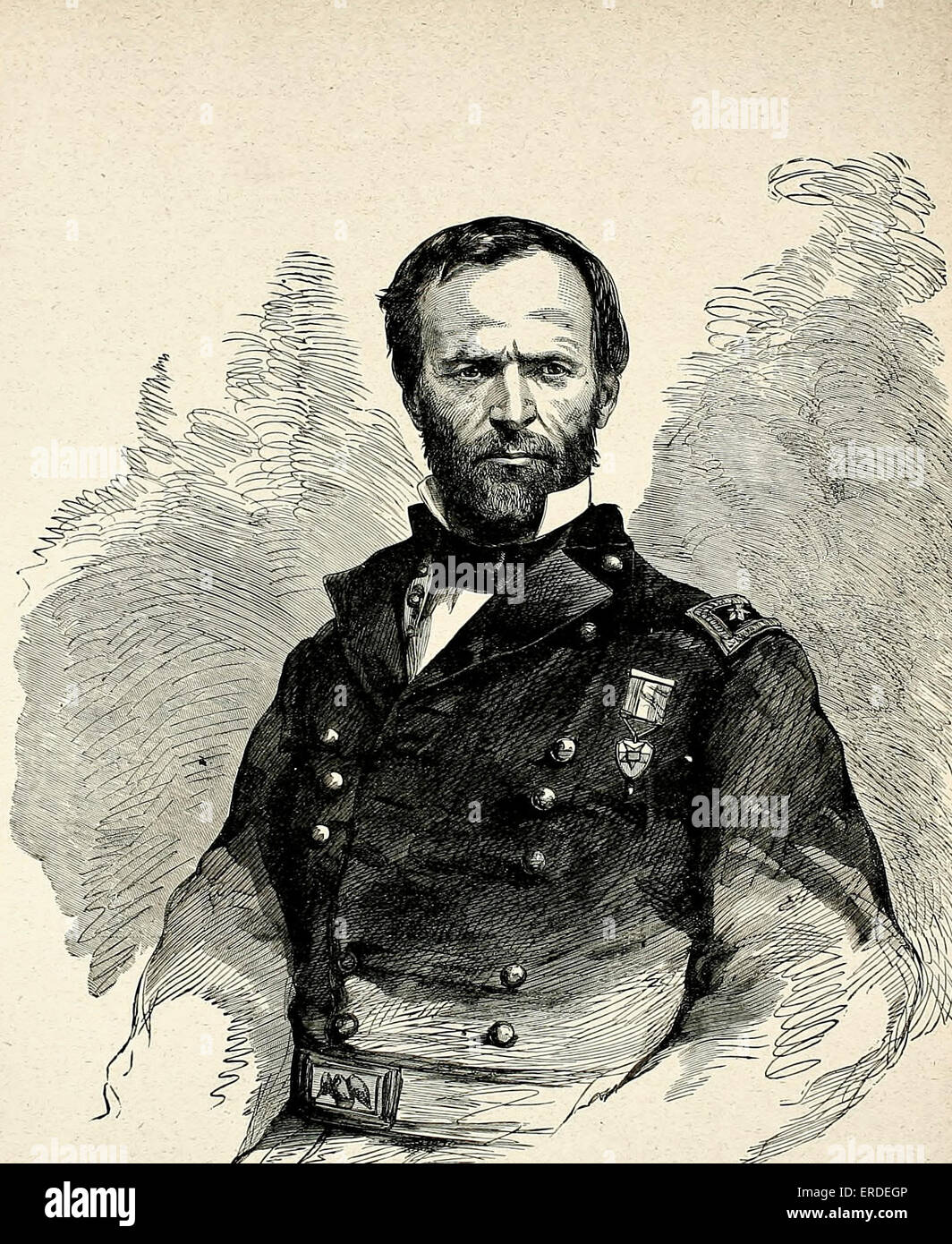 Union General William T Sherman - USA Civil War Stock Photo