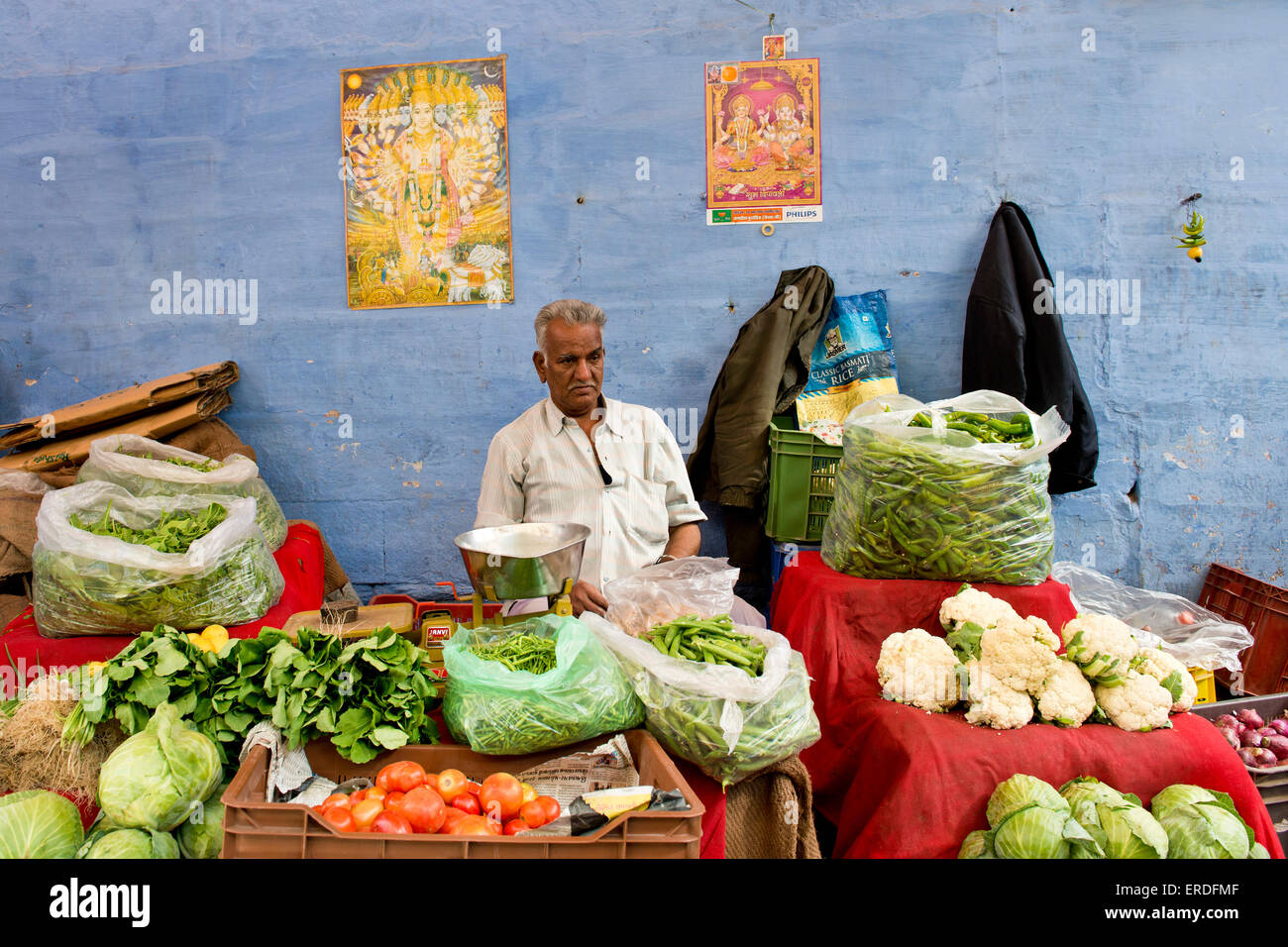India, Rajasthan, Jodhpur, vegetable market Stock Photo Alamy