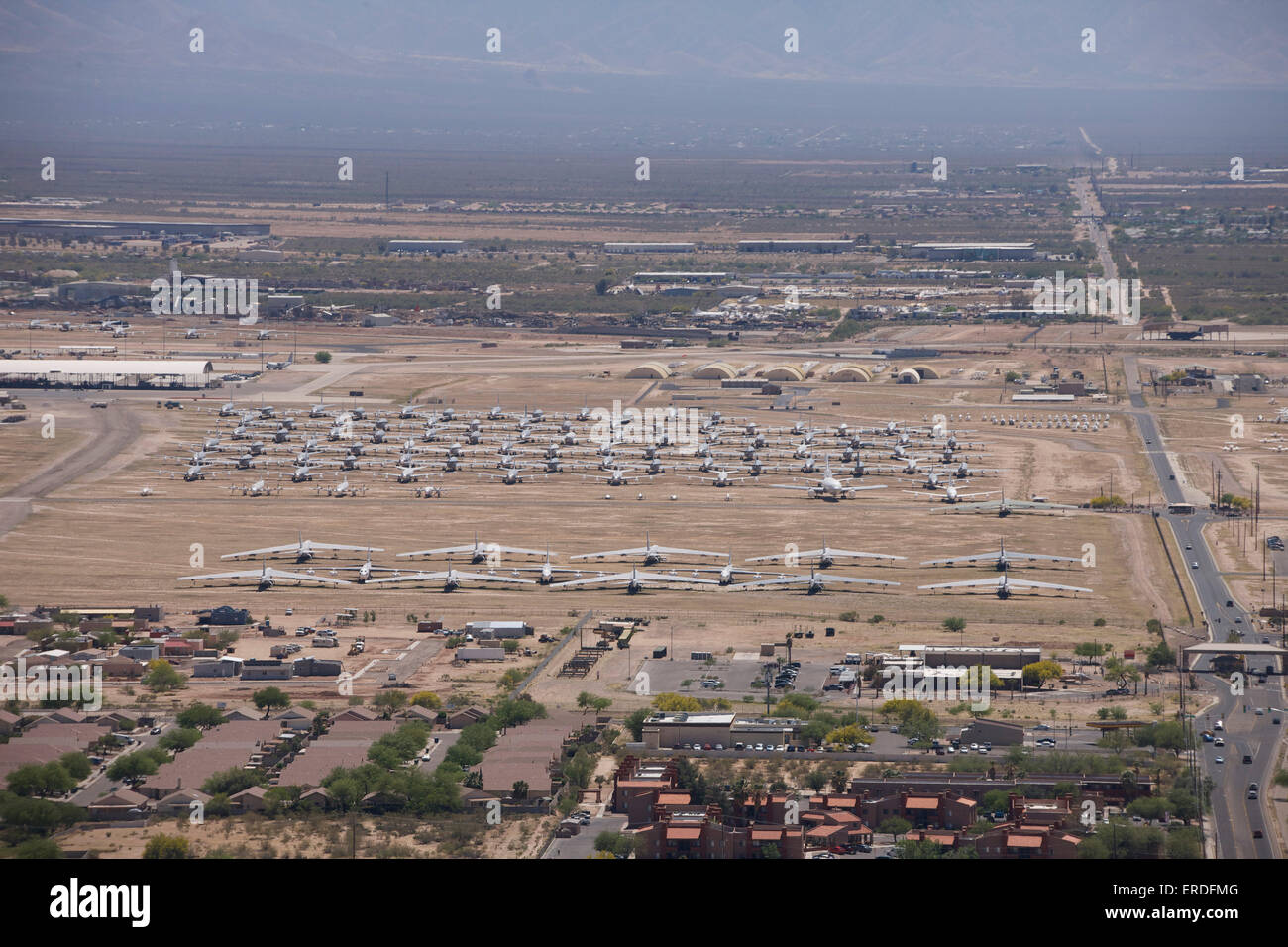 Davis-Monthan Air Force Base airplane boneyard in Arizona. Stock Photo