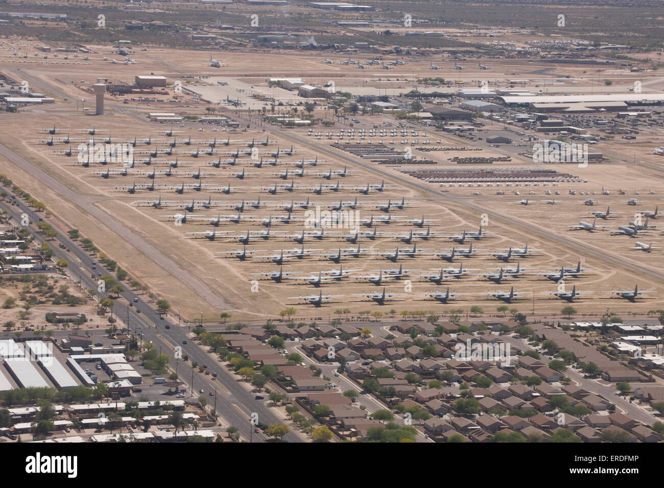 Davis-Monthan Air Force Base boneyard in Arizona. Stock Photo