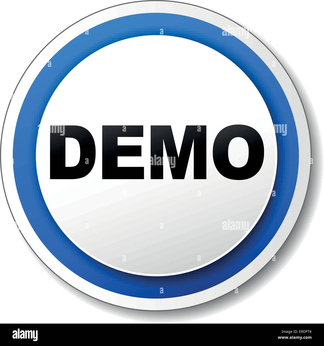 Vector illustration of black and blue demo icon Stock Vector Image ...