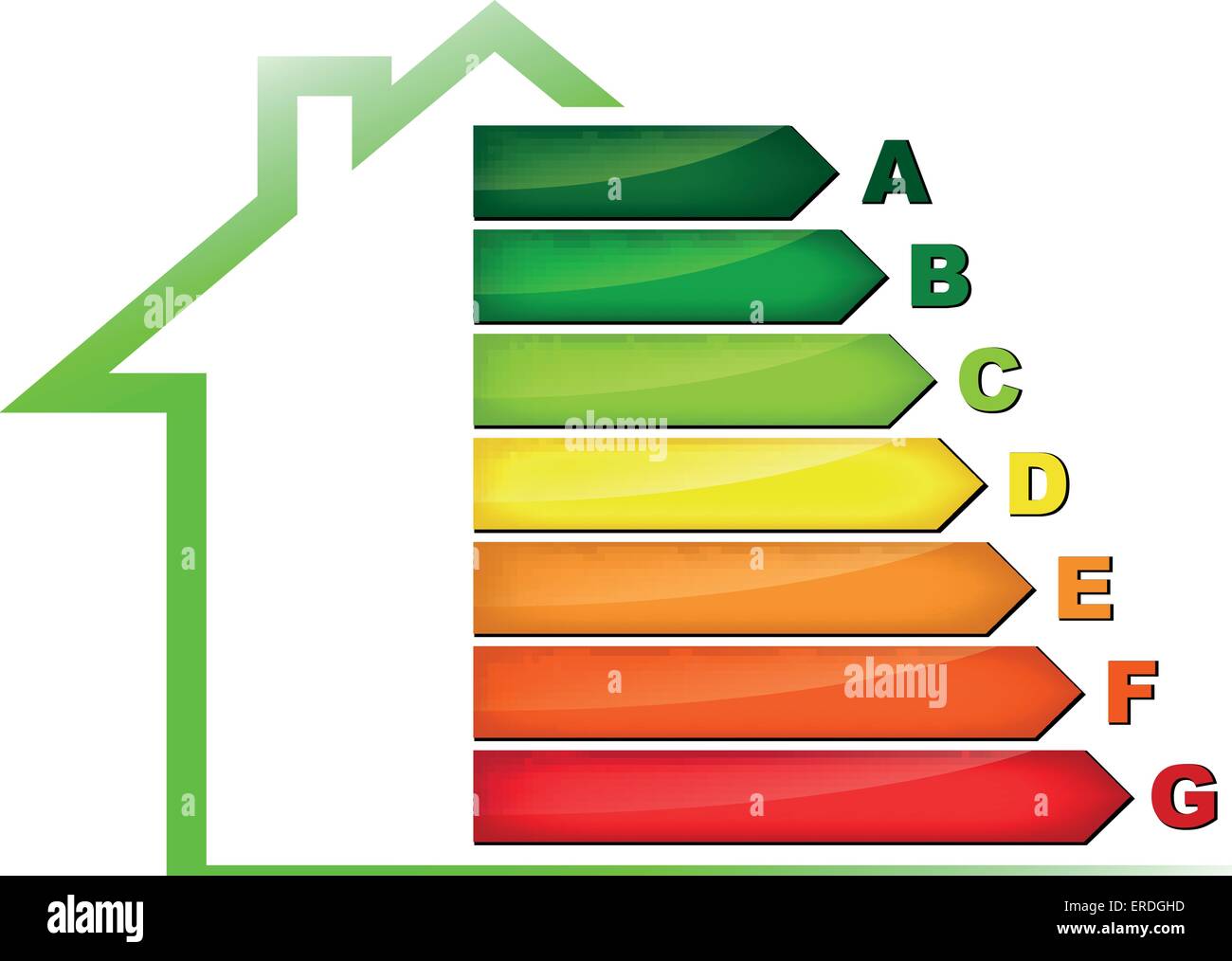 Vector illustration of energy efficiency symbol on white background Stock Vector
