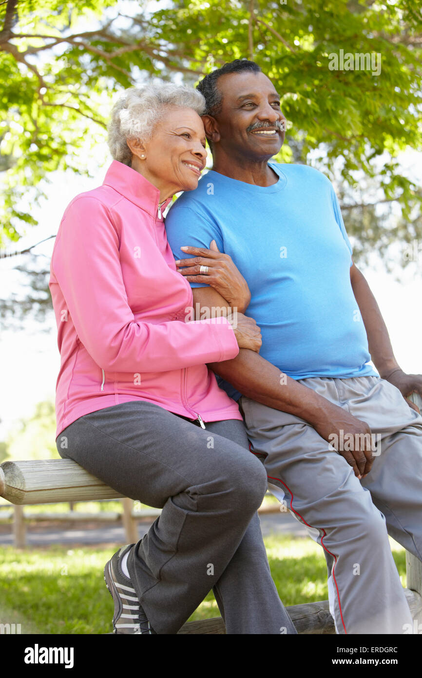 Portrait Of Senior African American Couple Wearing Running Cloth Stock ...